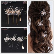 Women Hair Comb Bride Hair Clips Flower Hair Pins Party Headpiece in Pakistan.